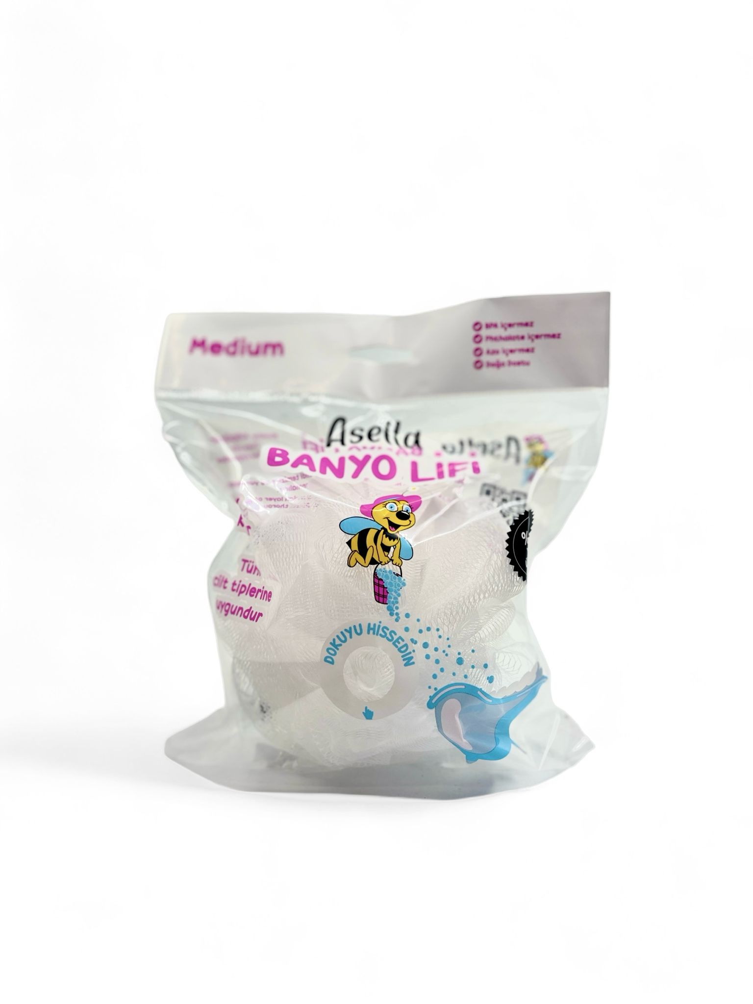 White Bath Pouf – M 